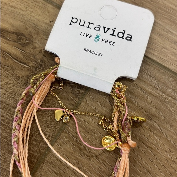 Pura Vida Peach and Gold Bracelet set NWT - Picture 2 of 3